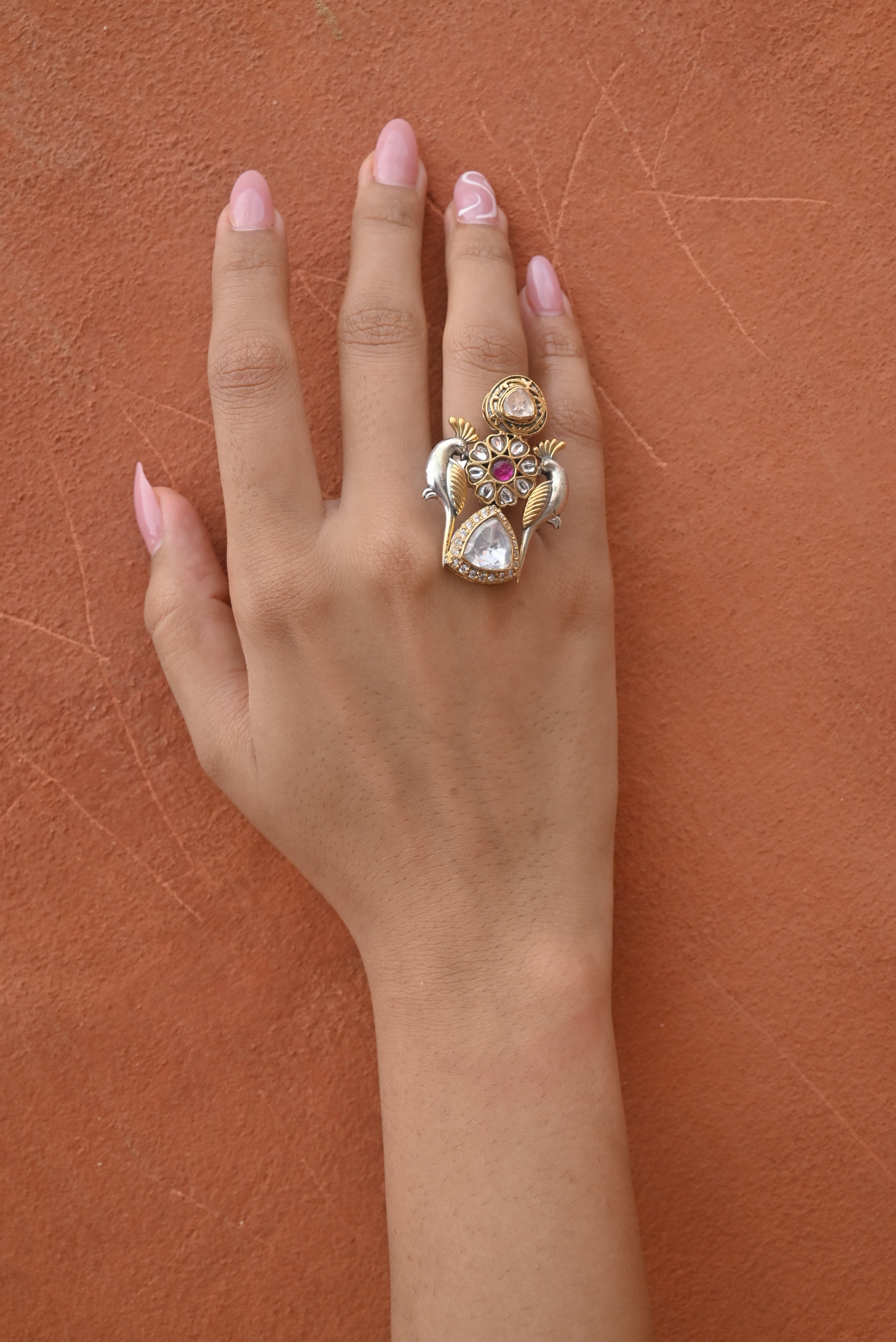 Silver Fusion Panchi Ring